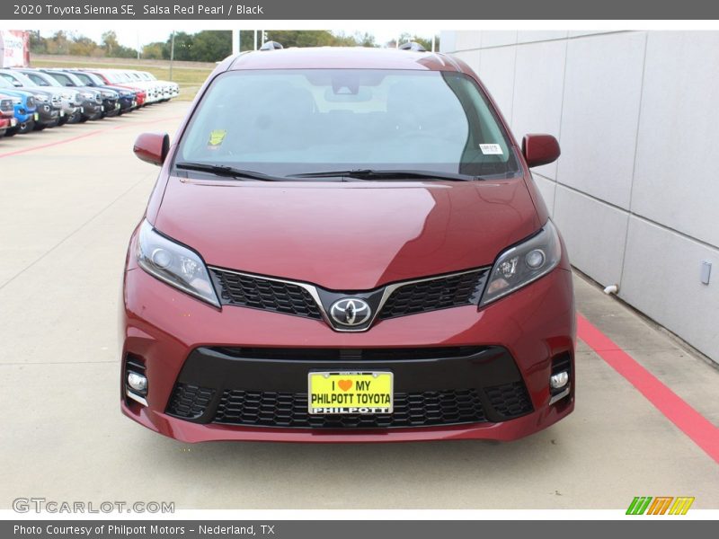 Salsa Red Pearl / Black 2020 Toyota Sienna SE