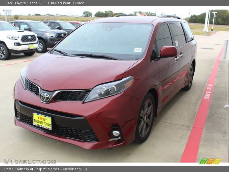 Salsa Red Pearl / Black 2020 Toyota Sienna SE