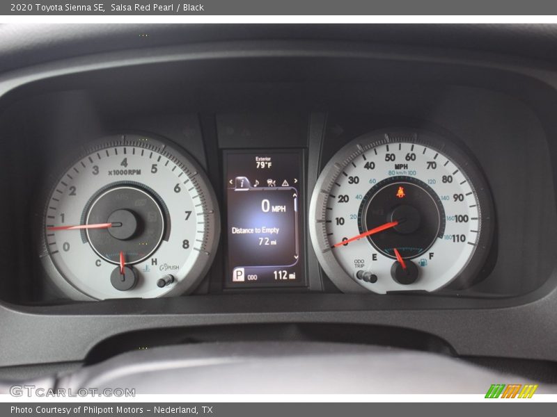 Salsa Red Pearl / Black 2020 Toyota Sienna SE