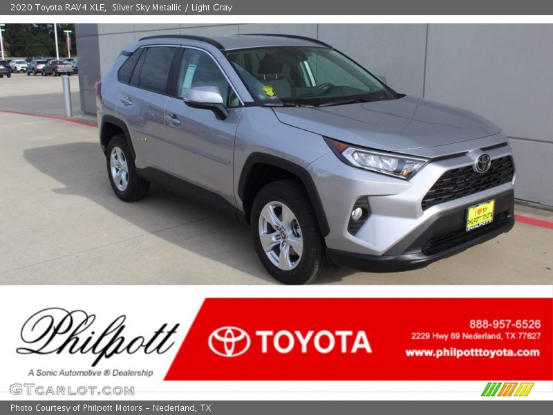Silver Sky Metallic / Light Gray 2020 Toyota RAV4 XLE
