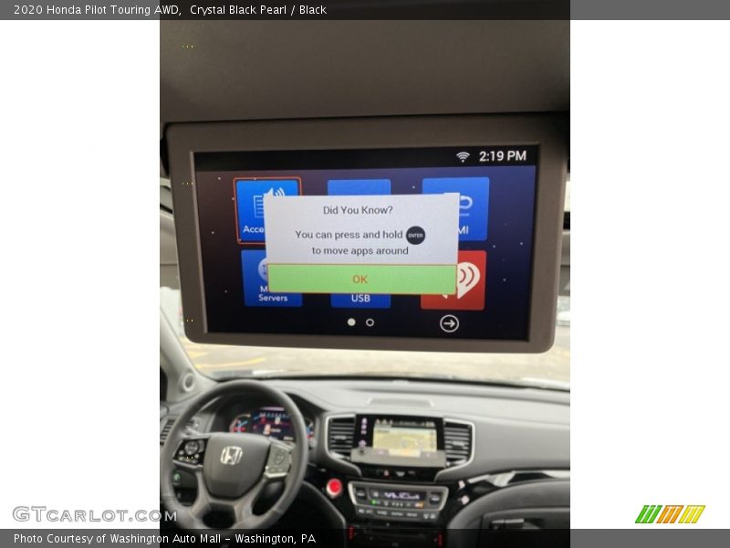 Crystal Black Pearl / Black 2020 Honda Pilot Touring AWD