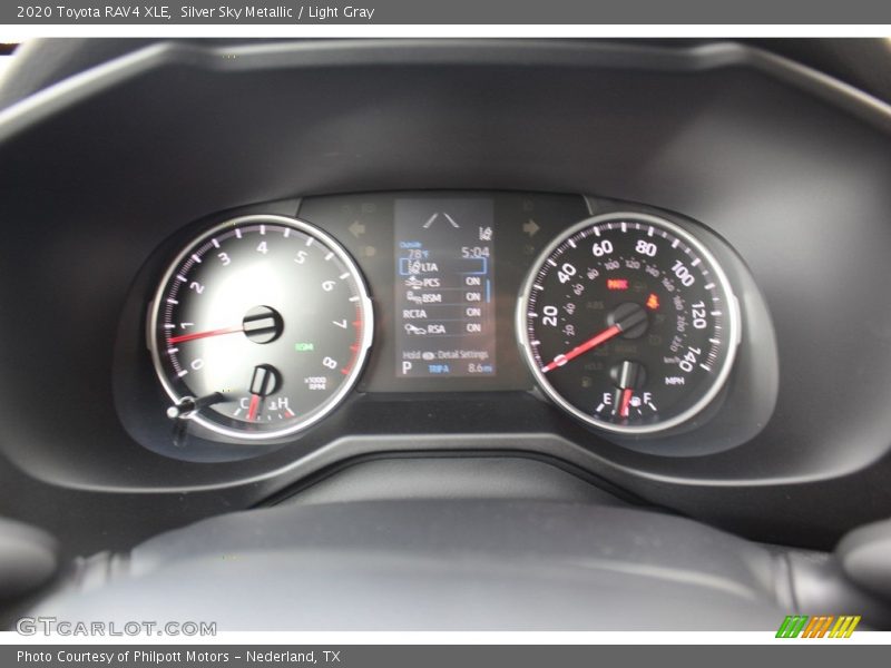 Silver Sky Metallic / Light Gray 2020 Toyota RAV4 XLE
