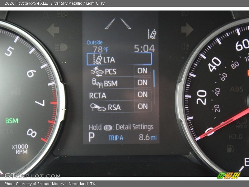Silver Sky Metallic / Light Gray 2020 Toyota RAV4 XLE