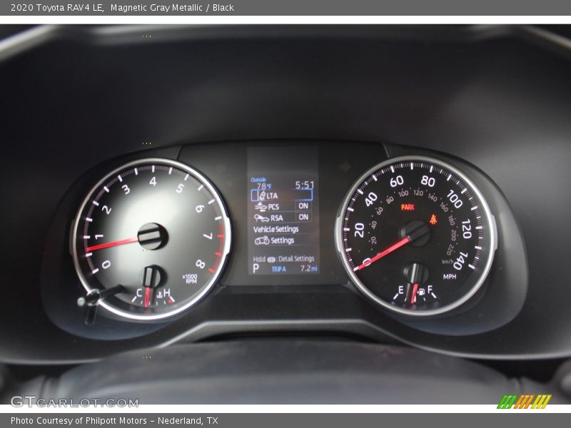 Magnetic Gray Metallic / Black 2020 Toyota RAV4 LE