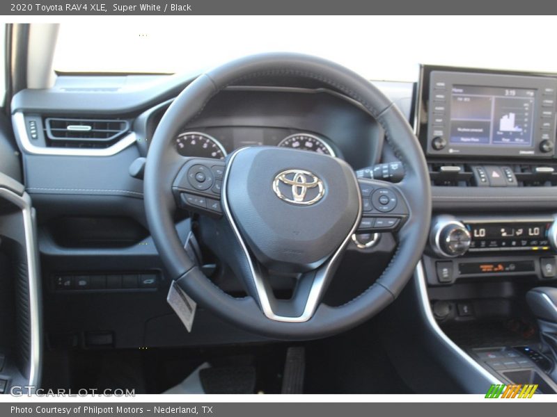 Super White / Black 2020 Toyota RAV4 XLE