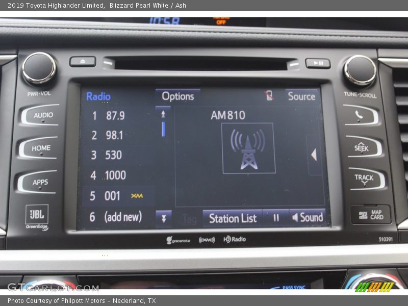 Blizzard Pearl White / Ash 2019 Toyota Highlander Limited