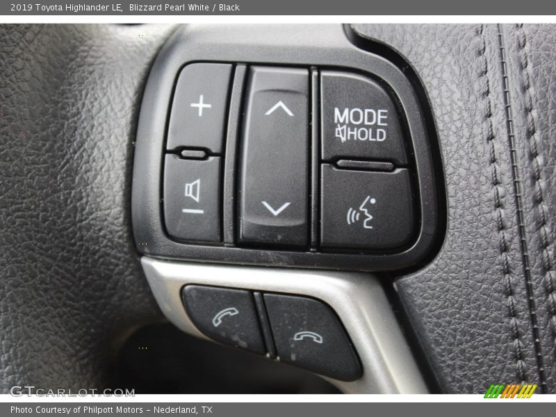 Blizzard Pearl White / Black 2019 Toyota Highlander LE