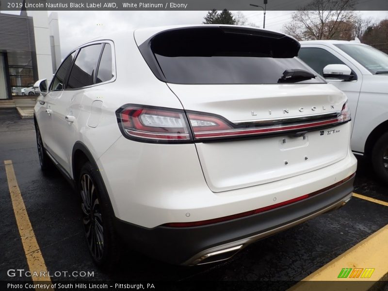 White Platinum / Ebony 2019 Lincoln Nautilus Black Label AWD
