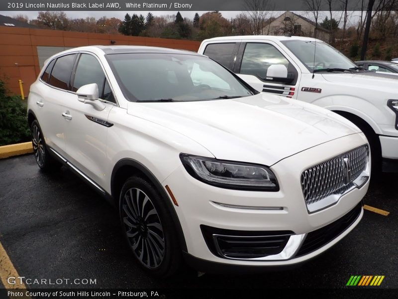 White Platinum / Ebony 2019 Lincoln Nautilus Black Label AWD
