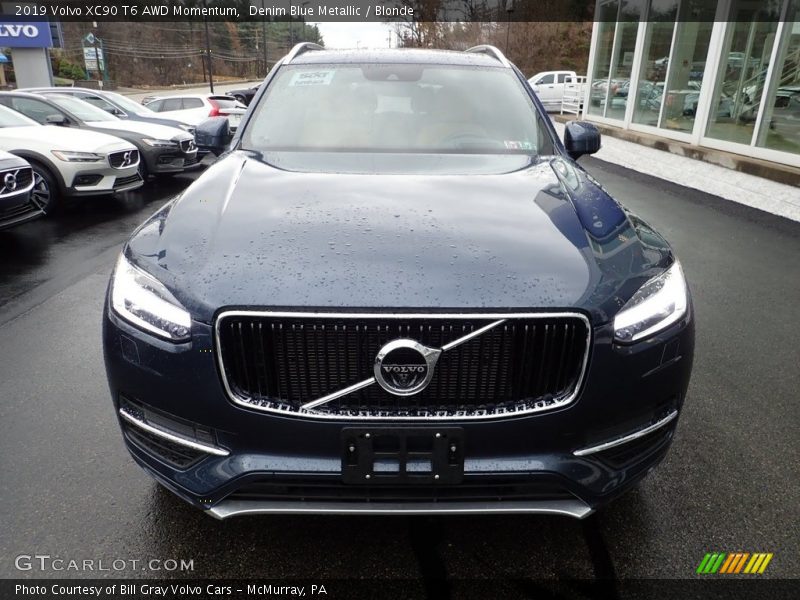 Denim Blue Metallic / Blonde 2019 Volvo XC90 T6 AWD Momentum