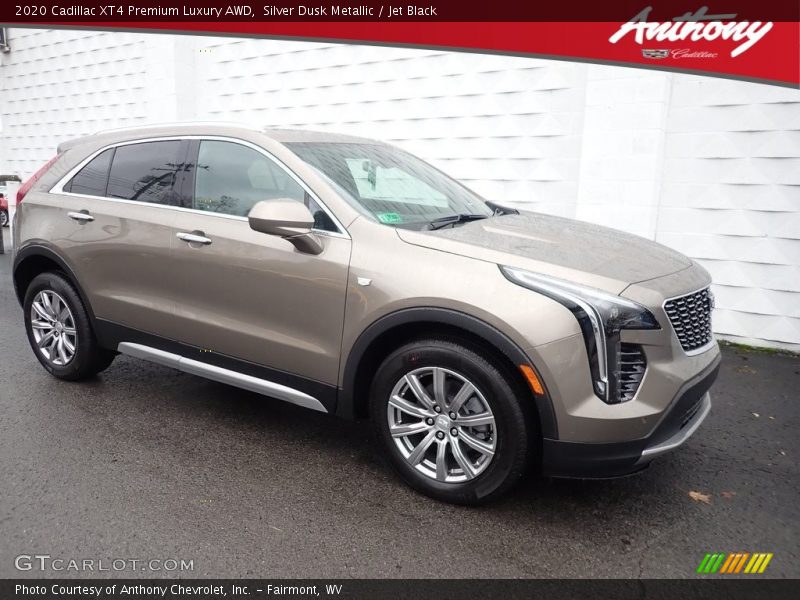 Silver Dusk Metallic / Jet Black 2020 Cadillac XT4 Premium Luxury AWD