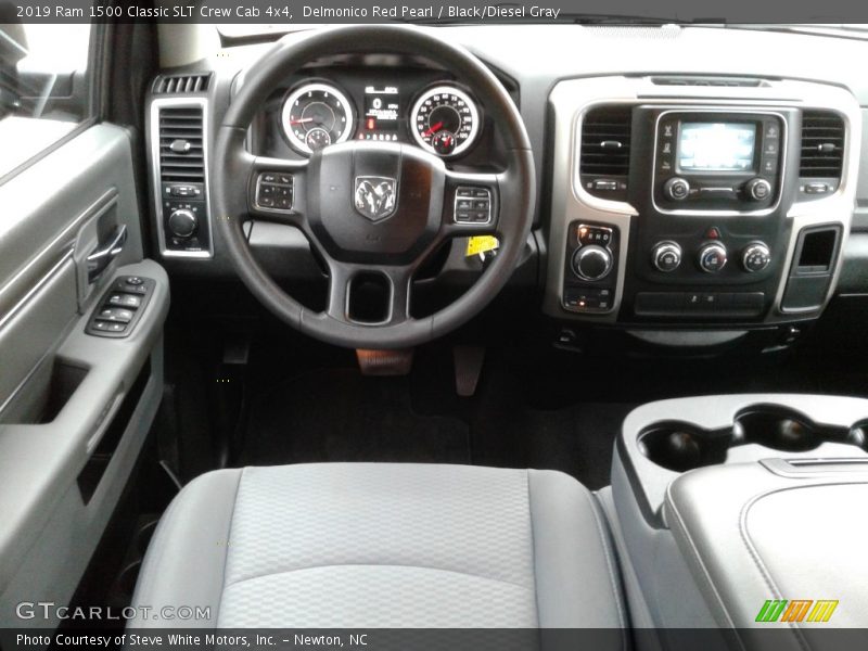 Delmonico Red Pearl / Black/Diesel Gray 2019 Ram 1500 Classic SLT Crew Cab 4x4