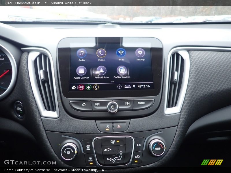Summit White / Jet Black 2020 Chevrolet Malibu RS