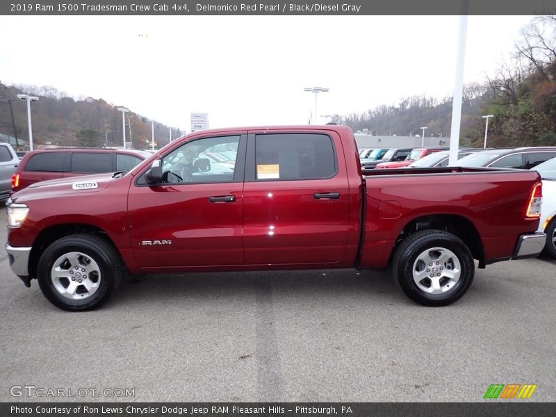 Delmonico Red Pearl / Black/Diesel Gray 2019 Ram 1500 Tradesman Crew Cab 4x4