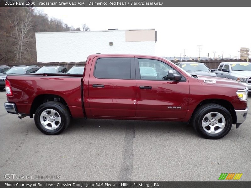 Delmonico Red Pearl / Black/Diesel Gray 2019 Ram 1500 Tradesman Crew Cab 4x4