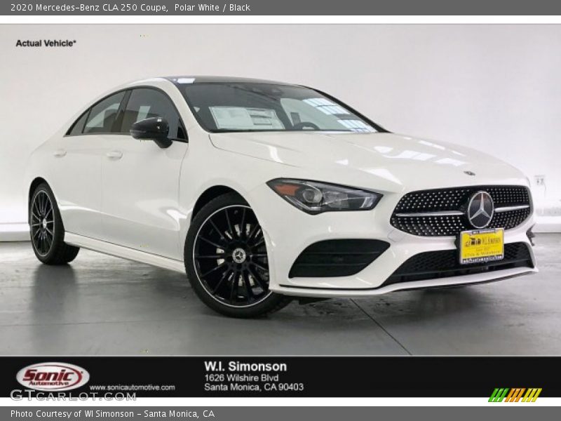 Polar White / Black 2020 Mercedes-Benz CLA 250 Coupe