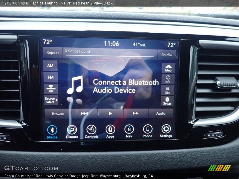 Controls of 2020 Pacifica Touring