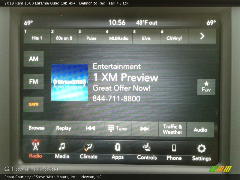 Delmonico Red Pearl / Black 2019 Ram 1500 Laramie Quad Cab 4x4