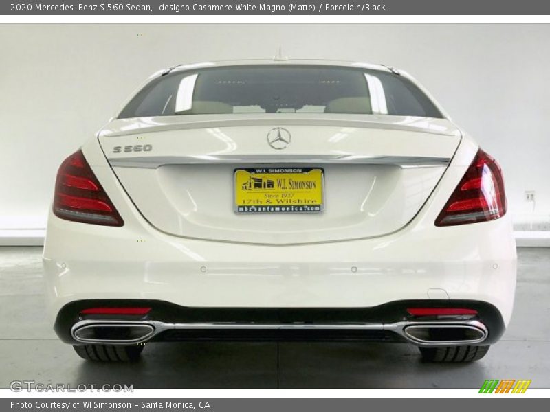 designo Cashmere White Magno (Matte) / Porcelain/Black 2020 Mercedes-Benz S 560 Sedan
