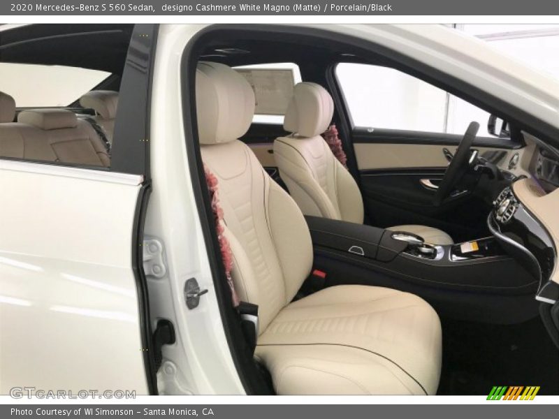 designo Cashmere White Magno (Matte) / Porcelain/Black 2020 Mercedes-Benz S 560 Sedan