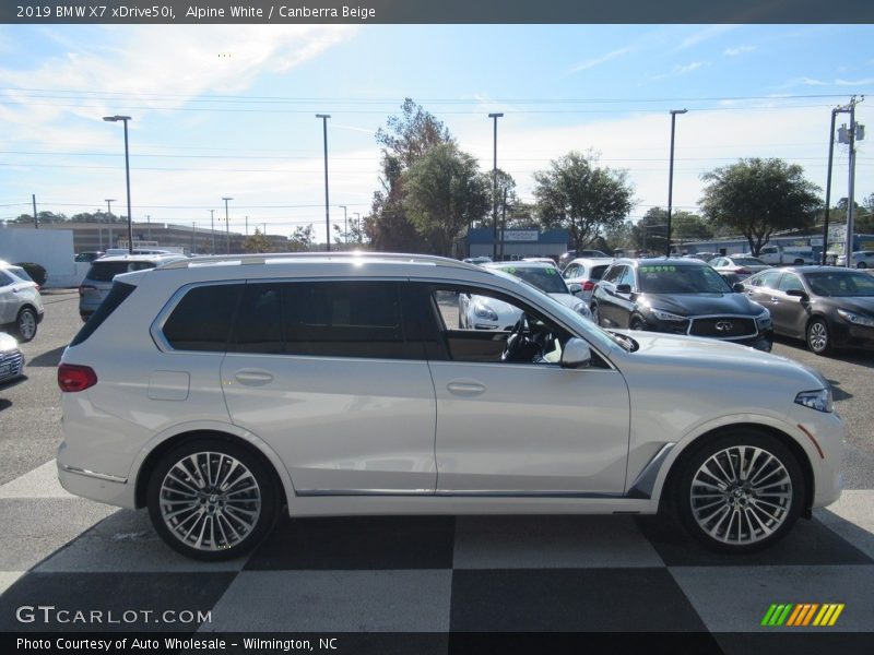 Alpine White / Canberra Beige 2019 BMW X7 xDrive50i