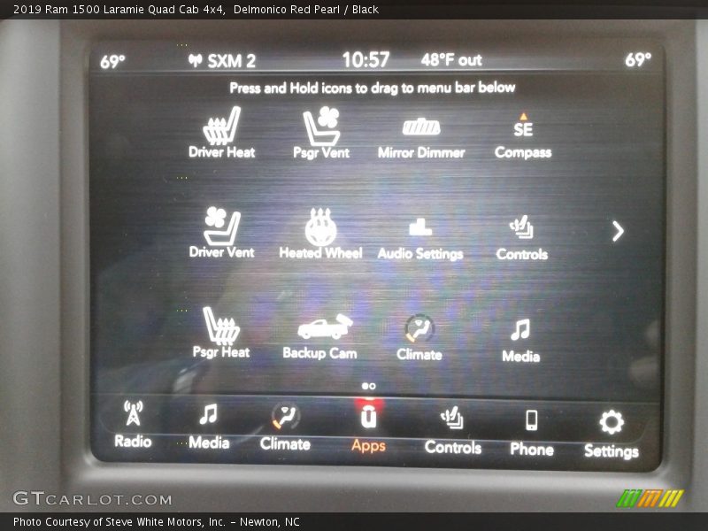 Delmonico Red Pearl / Black 2019 Ram 1500 Laramie Quad Cab 4x4