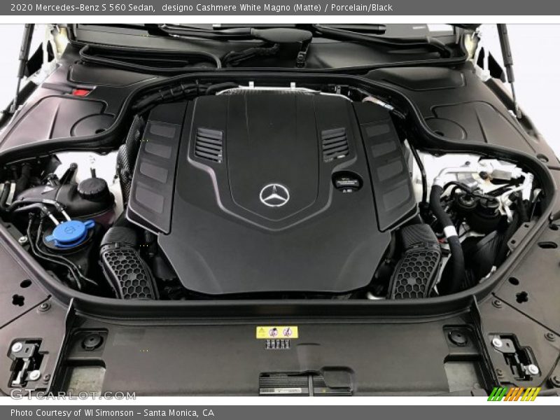 designo Cashmere White Magno (Matte) / Porcelain/Black 2020 Mercedes-Benz S 560 Sedan