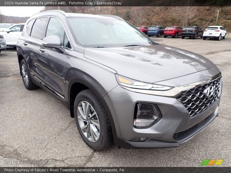 Portofino Gray / Espresso/Gray 2020 Hyundai Santa Fe Limited AWD