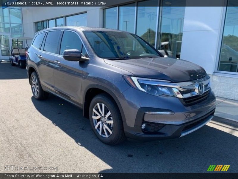 Modern Steel Metallic / Gray 2020 Honda Pilot EX-L AWD