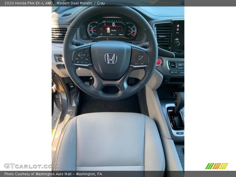 Modern Steel Metallic / Gray 2020 Honda Pilot EX-L AWD