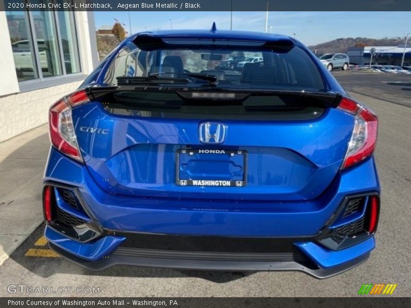 Aegean Blue Metallic / Black 2020 Honda Civic EX-L Hatchback