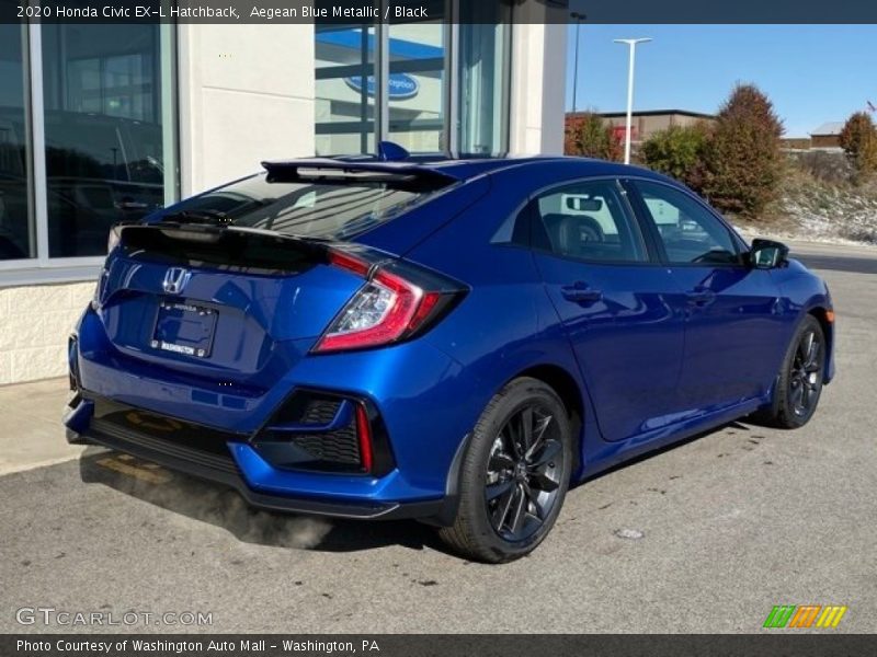 Aegean Blue Metallic / Black 2020 Honda Civic EX-L Hatchback
