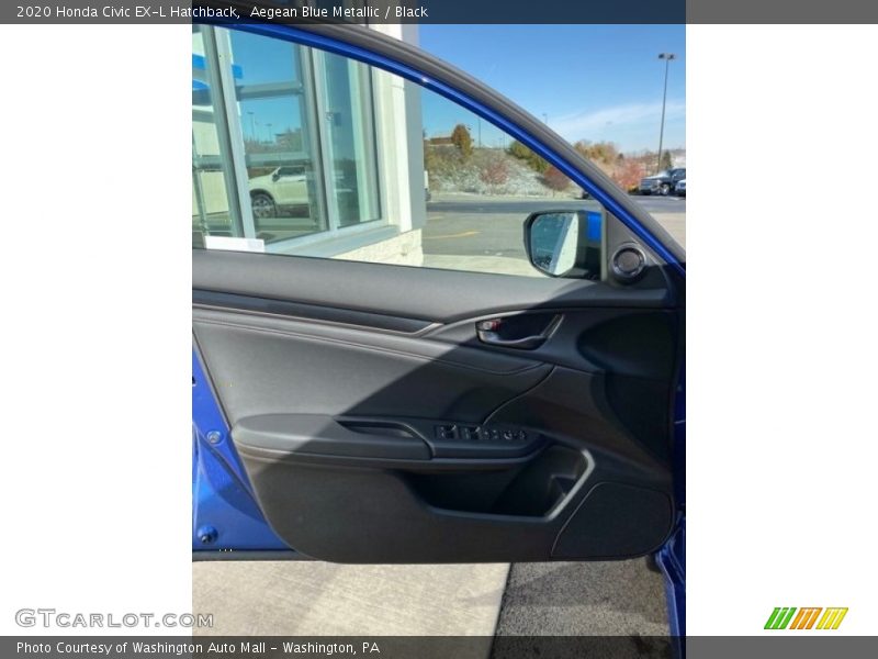 Aegean Blue Metallic / Black 2020 Honda Civic EX-L Hatchback