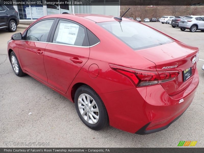 Pomegranate Red / Black 2020 Hyundai Accent SEL