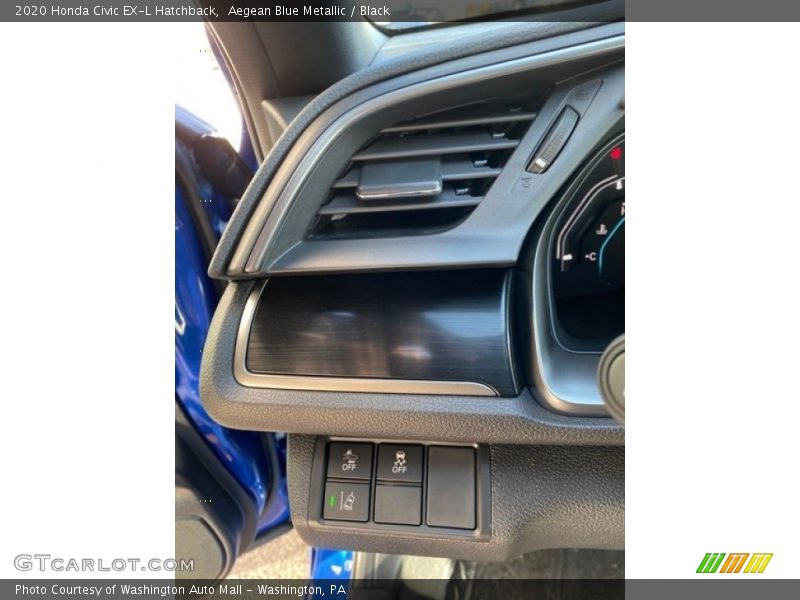 Aegean Blue Metallic / Black 2020 Honda Civic EX-L Hatchback