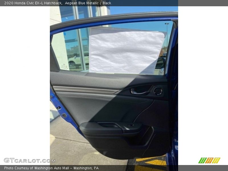 Aegean Blue Metallic / Black 2020 Honda Civic EX-L Hatchback