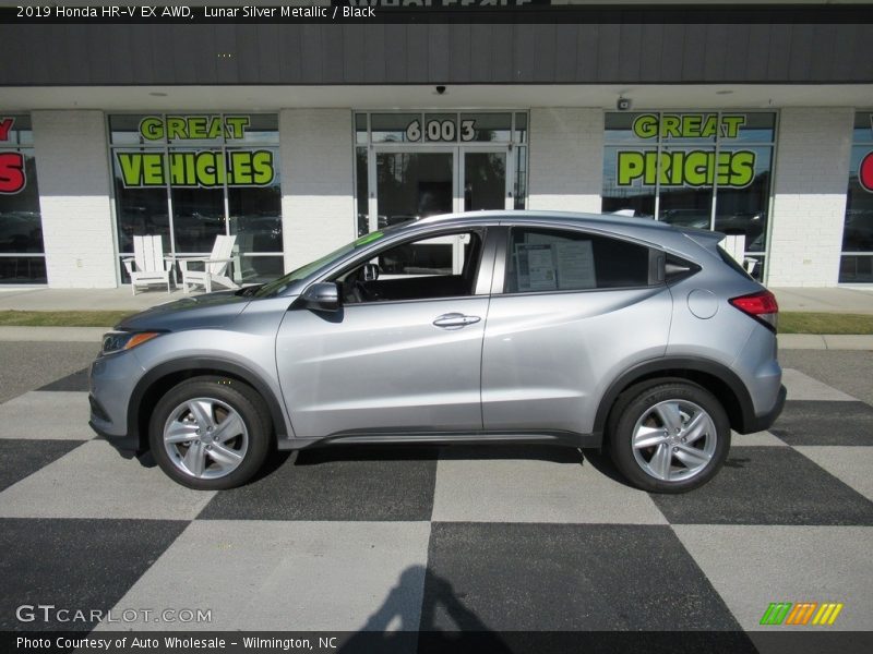 Lunar Silver Metallic / Black 2019 Honda HR-V EX AWD