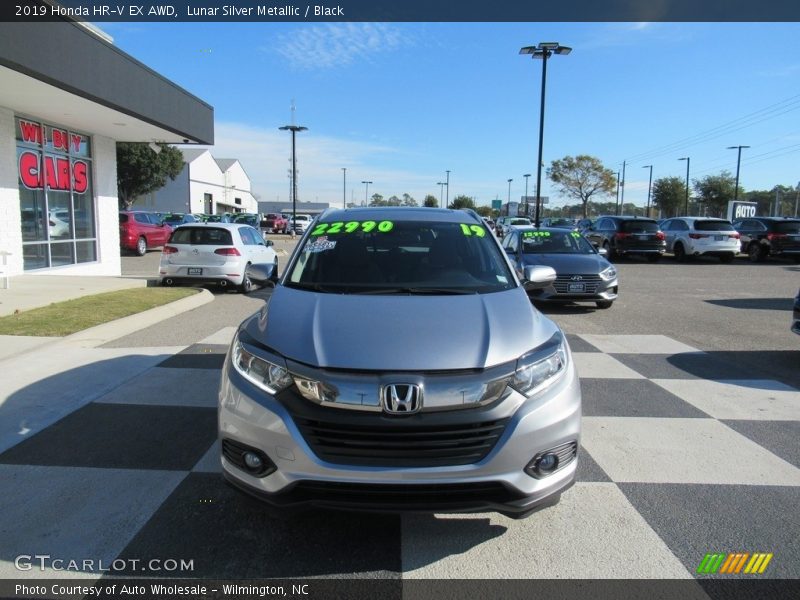 Lunar Silver Metallic / Black 2019 Honda HR-V EX AWD