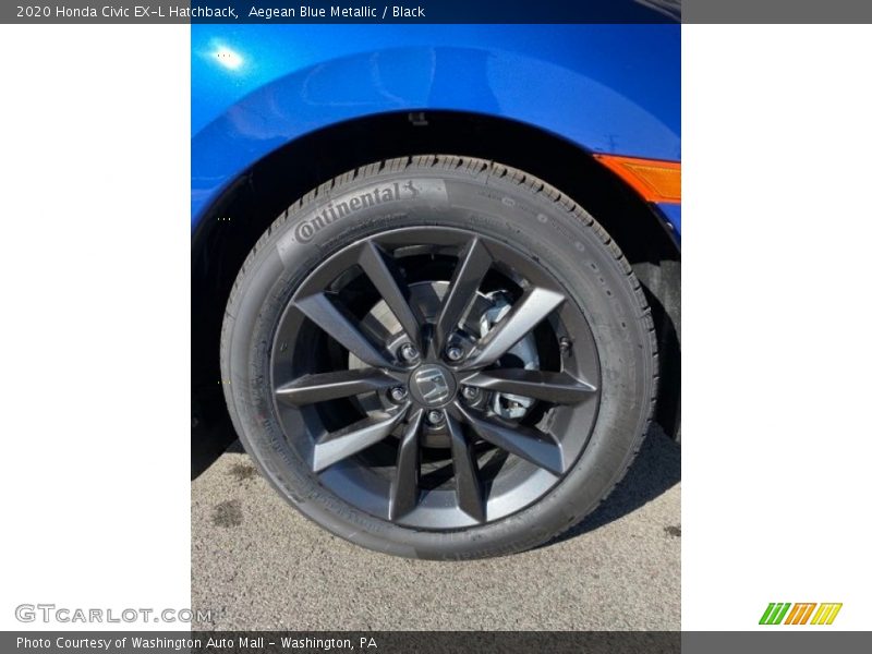 Aegean Blue Metallic / Black 2020 Honda Civic EX-L Hatchback