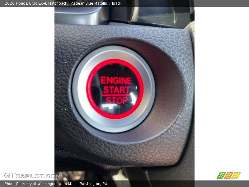 Aegean Blue Metallic / Black 2020 Honda Civic EX-L Hatchback
