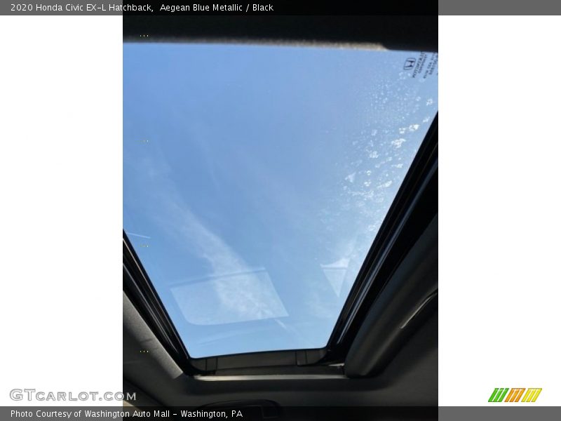 Aegean Blue Metallic / Black 2020 Honda Civic EX-L Hatchback