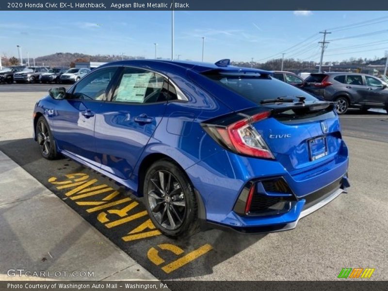 Aegean Blue Metallic / Black 2020 Honda Civic EX-L Hatchback