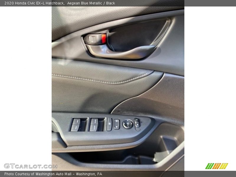 Aegean Blue Metallic / Black 2020 Honda Civic EX-L Hatchback