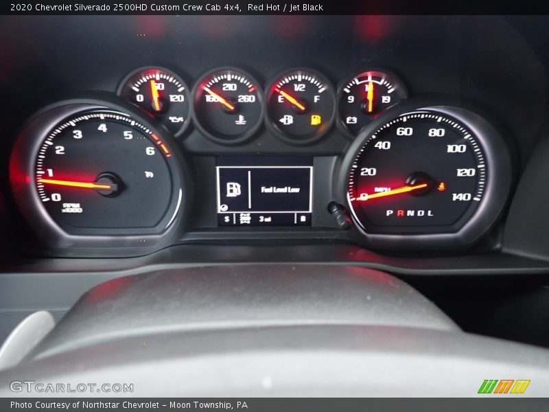 Red Hot / Jet Black 2020 Chevrolet Silverado 2500HD Custom Crew Cab 4x4