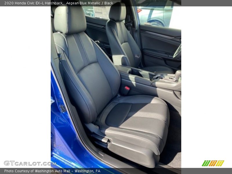 Aegean Blue Metallic / Black 2020 Honda Civic EX-L Hatchback