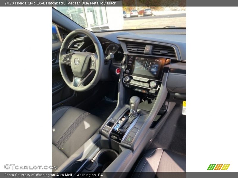 Aegean Blue Metallic / Black 2020 Honda Civic EX-L Hatchback