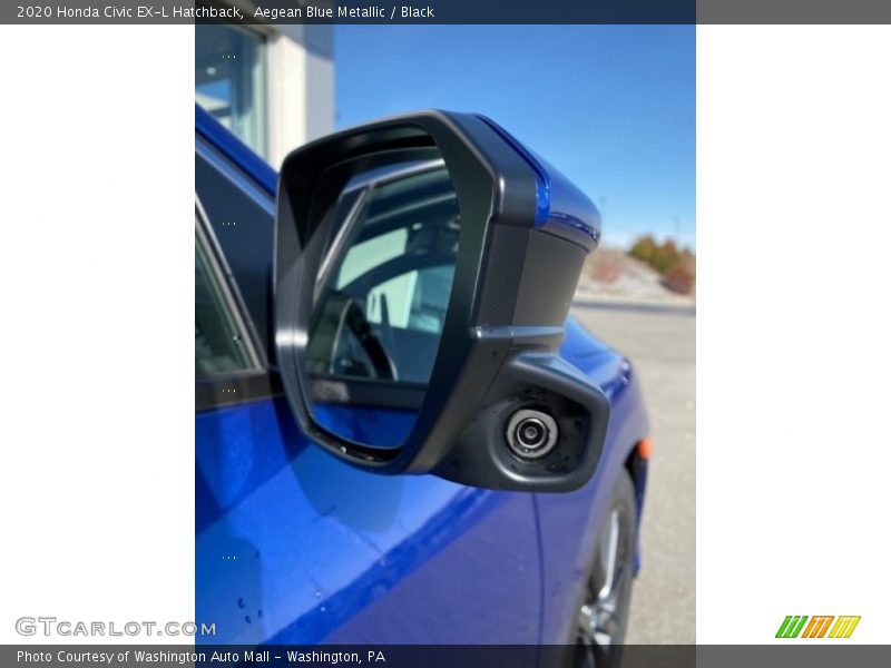 Aegean Blue Metallic / Black 2020 Honda Civic EX-L Hatchback