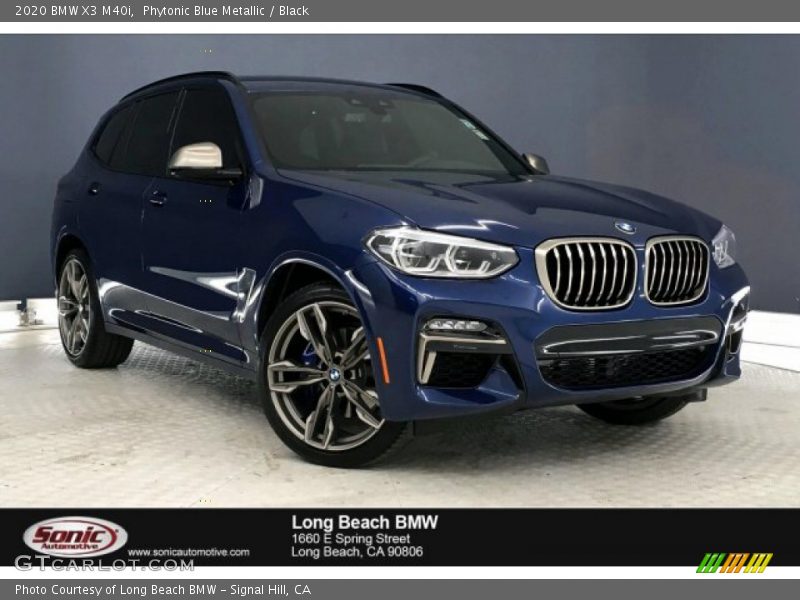 Phytonic Blue Metallic / Black 2020 BMW X3 M40i