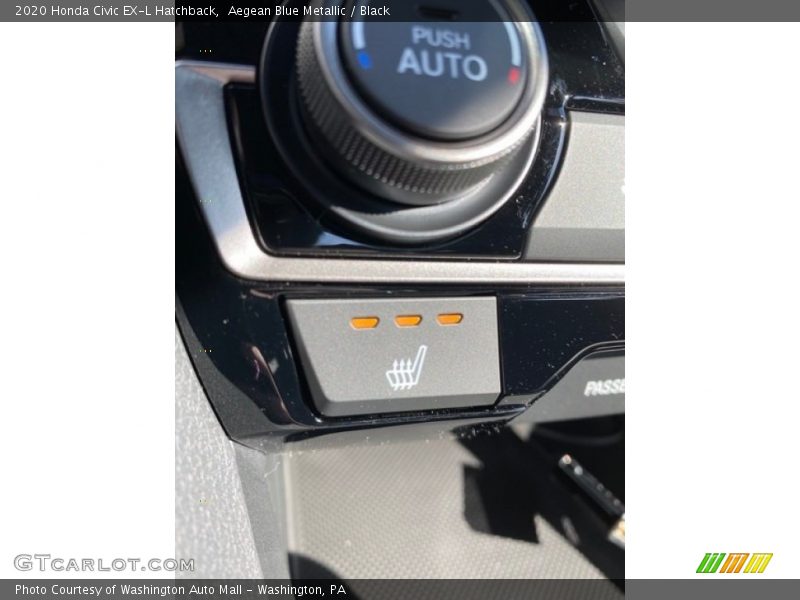 Aegean Blue Metallic / Black 2020 Honda Civic EX-L Hatchback