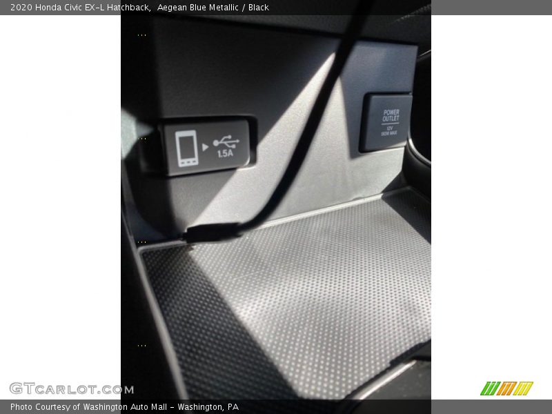 Aegean Blue Metallic / Black 2020 Honda Civic EX-L Hatchback
